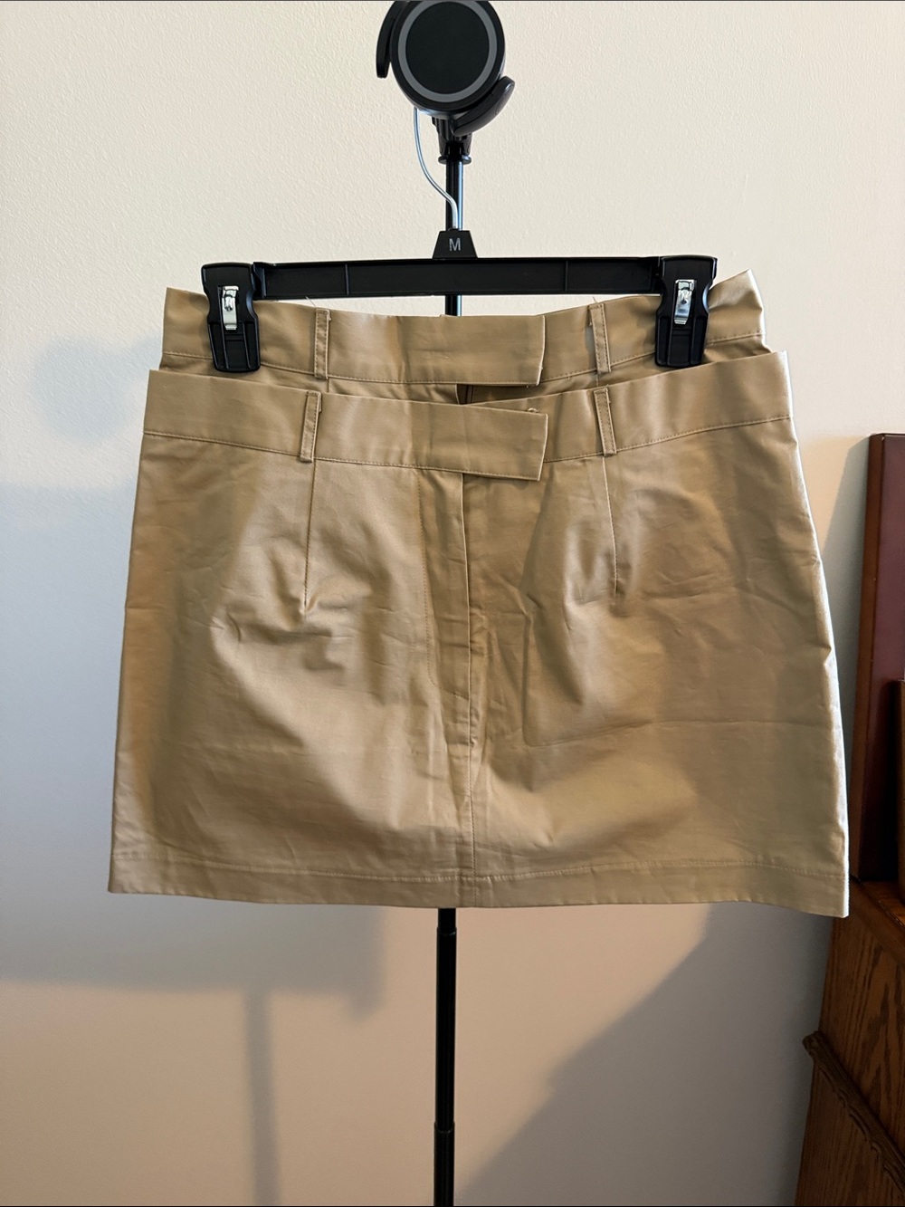 The Frankie Shop Tan Mini Skirt with Front Tab